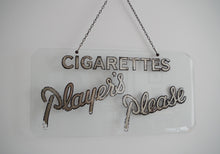 Load image into Gallery viewer, 1930's 'Players Please' Glass Shop Advertising Sign
