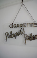 Load image into Gallery viewer, 1930's 'Players Please' Glass Shop Advertising Sign
