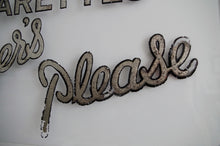 Load image into Gallery viewer, 1930's 'Players Please' Glass Shop Advertising Sign
