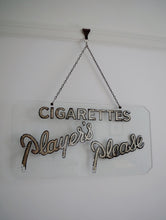 Load image into Gallery viewer, 1930's 'Players Please' Glass Shop Advertising Sign
