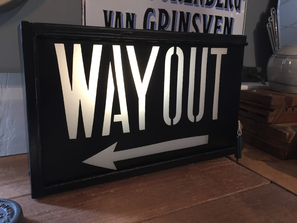 Retro Stash Sign Vintage Theatre 'Way Out' Illuminated Sign from STASH – Stash