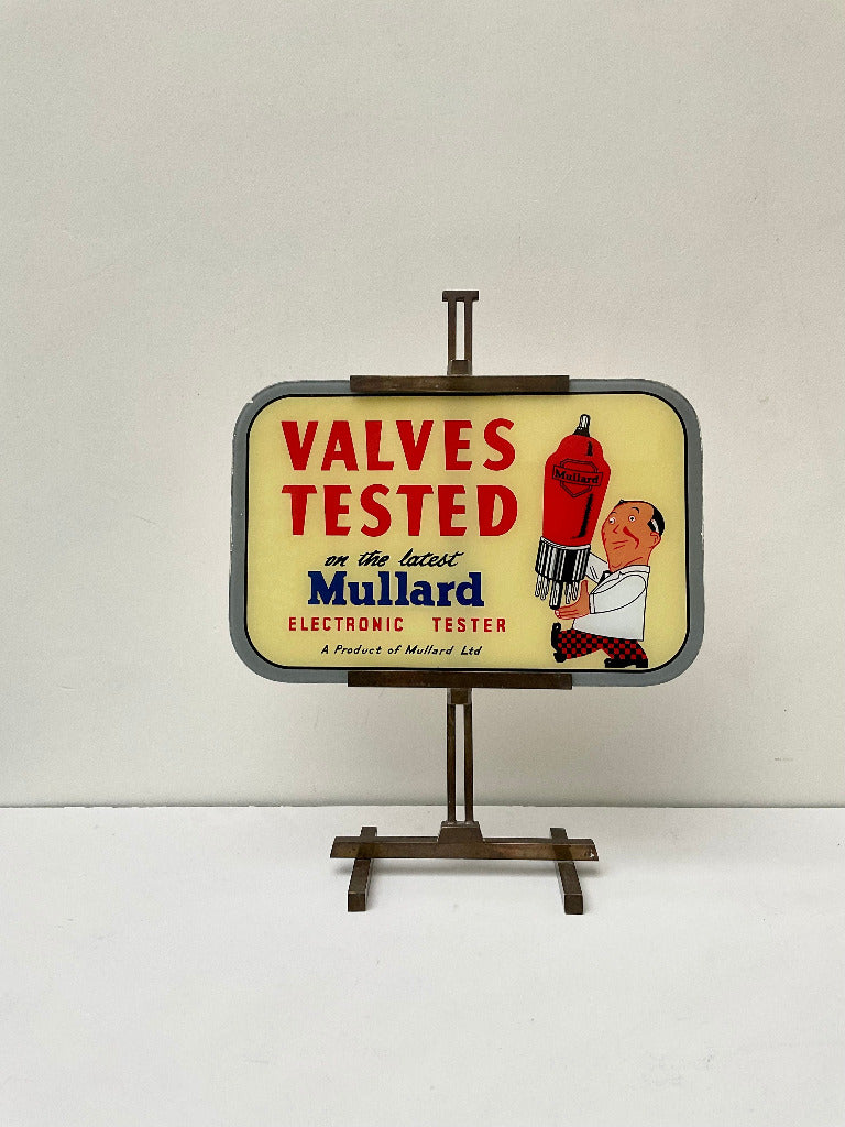 STASH - 1950's Mullard Valves Glass Advertising Sign – Stash