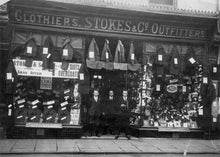 Load image into Gallery viewer, 1920's ‘Stokes &amp; Sons’ Outfitters Shop Sign &amp; Shop Paper Roll
